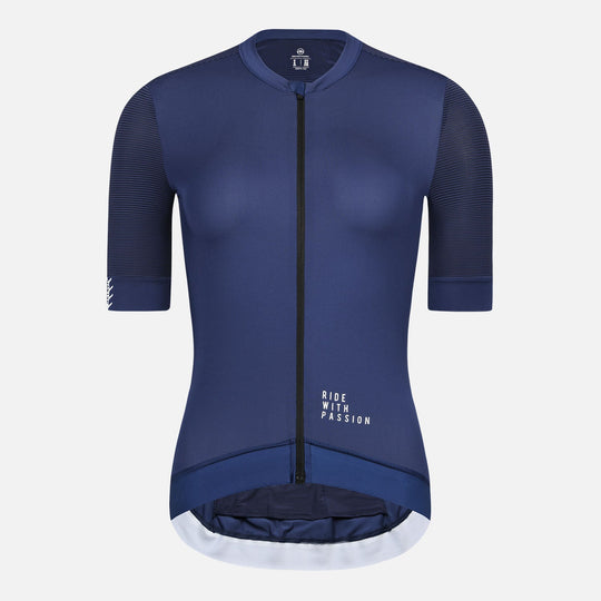 navy blue cycling jersey womens