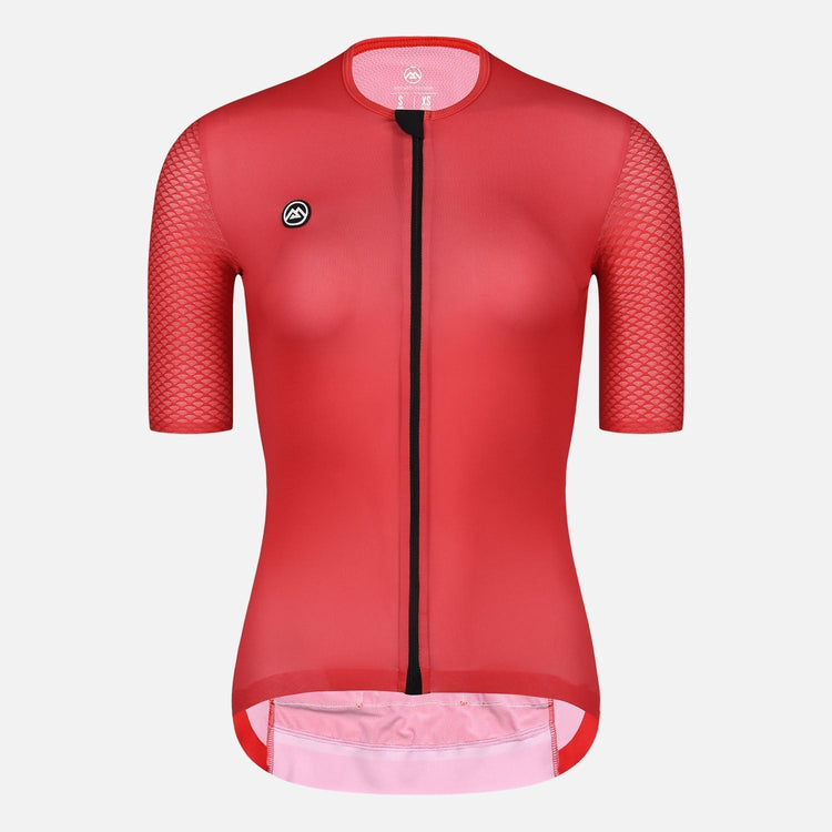 red cycling jersey womens