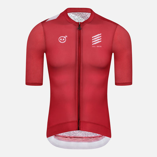 Skull Monton Cycling Jersey Mens WEDESDAY III Brick Red