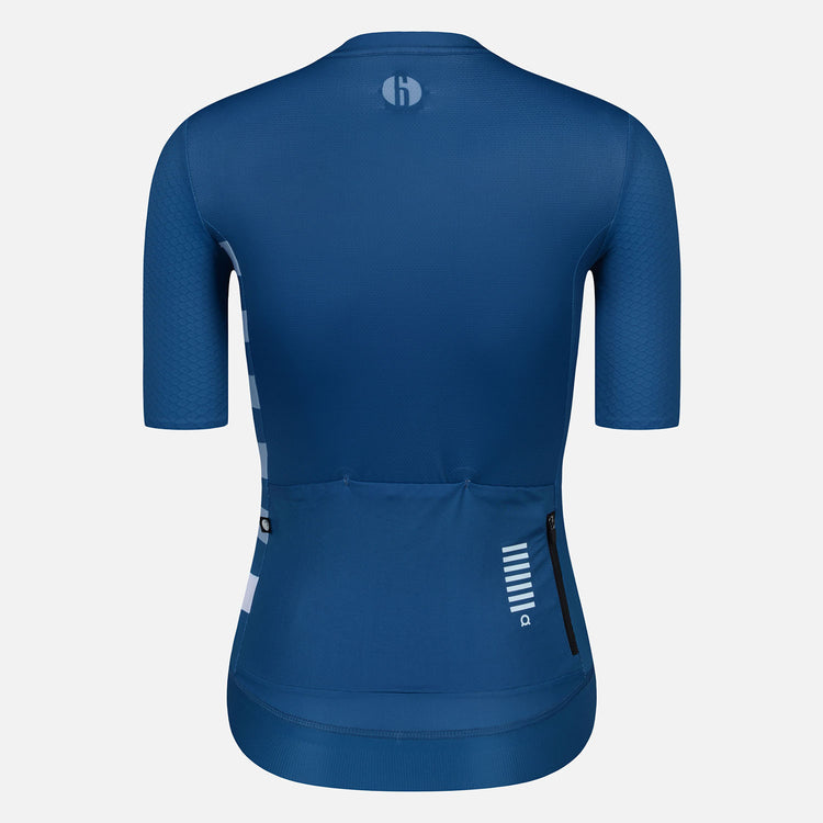 blue cycling jersey