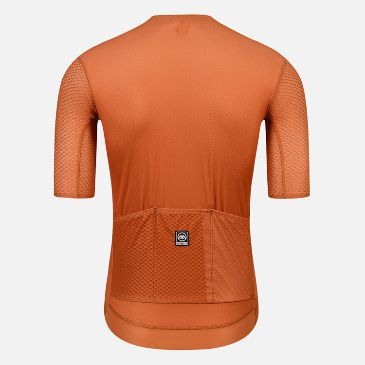 orange cycling jersey