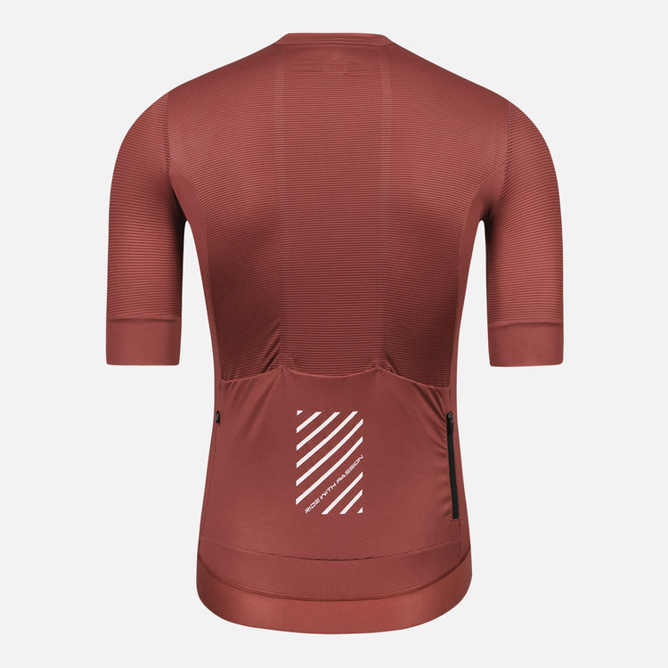 red cycling jersey