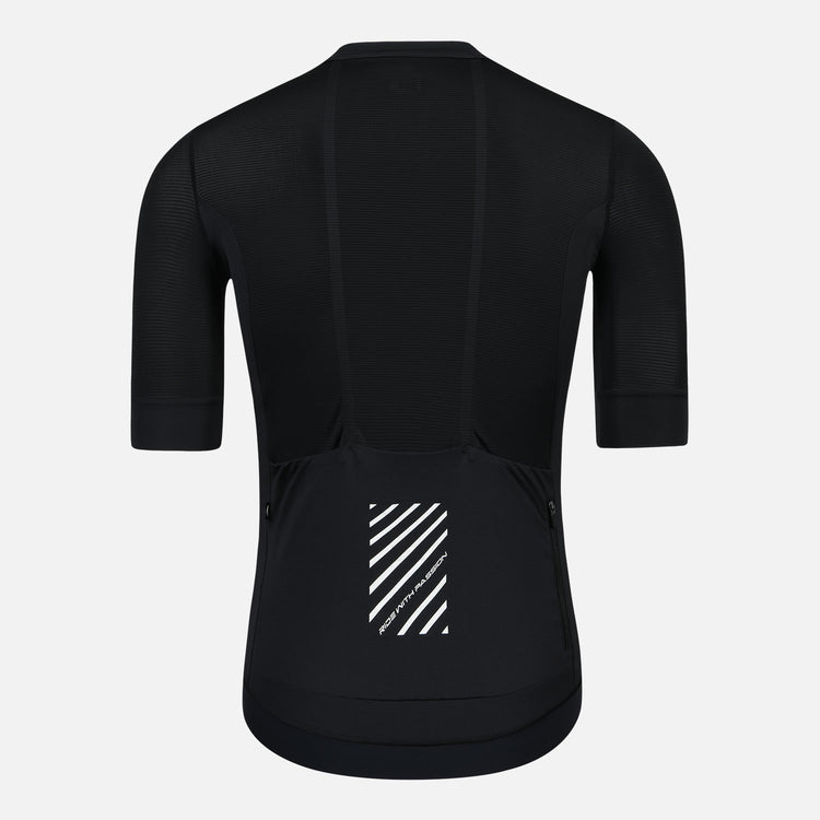 black cycling jersey