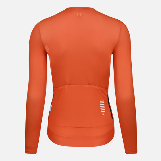 orange cycling jersey womens