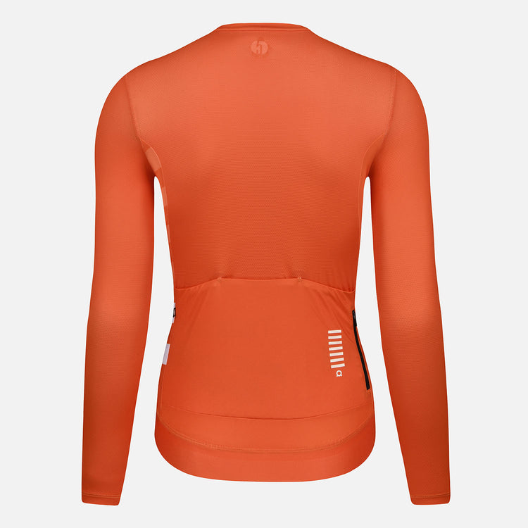 orange cycling jersey womens