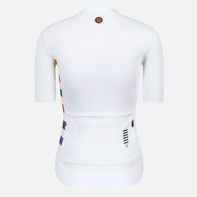 white cycling jersey