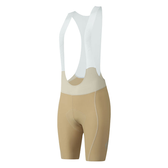 Women's Cycling Bib Shorts 25-Minima Khaki