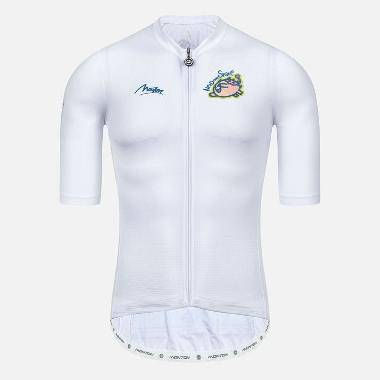 Cycling Jersey Mens LifeStyle Dinosaur II White