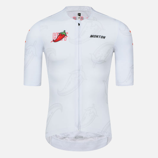 Men's Cycling Jersey Chili Pepper White