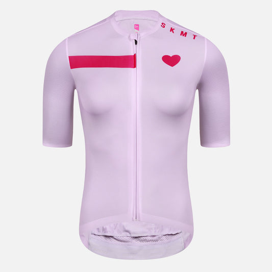 Women's Cycling Jersey Pink Heart