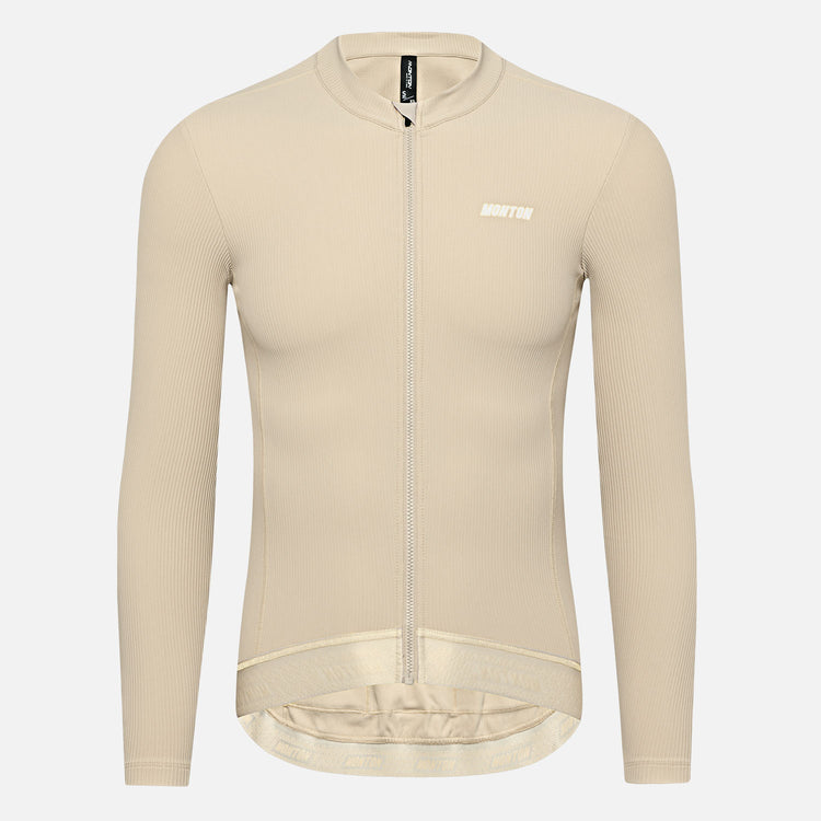 Men's Fleece LS Cycling Jersey Rinrui Almond