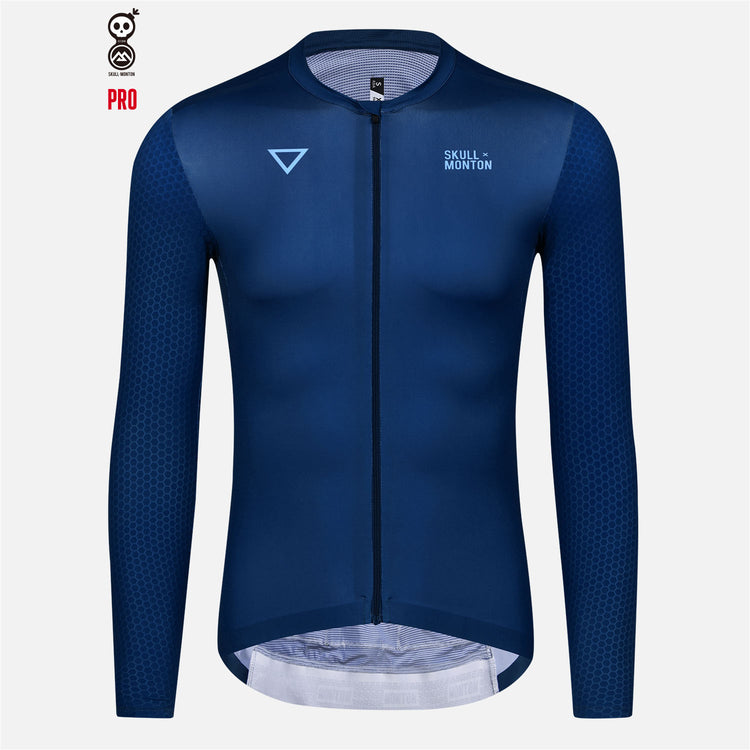 long sleeve cycling jerseys blue