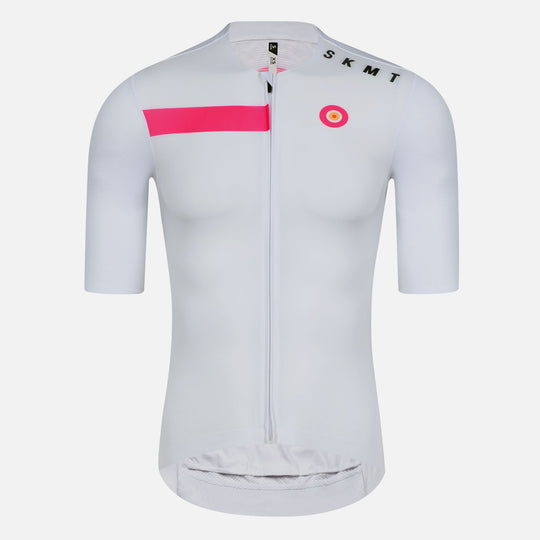 Men's Cycling Jersey Target White