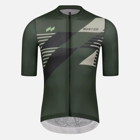 Men's Cycling Jersey U2 Olive Green