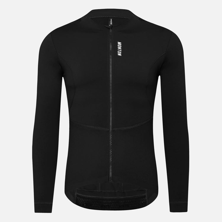 Men's Fleece LS Cycling Jersey Majin Black