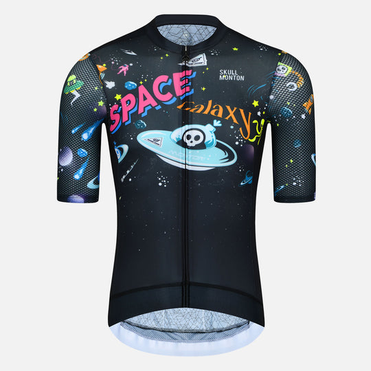 Skull Monton Cycling Jersey Mens Space Galaxy Black