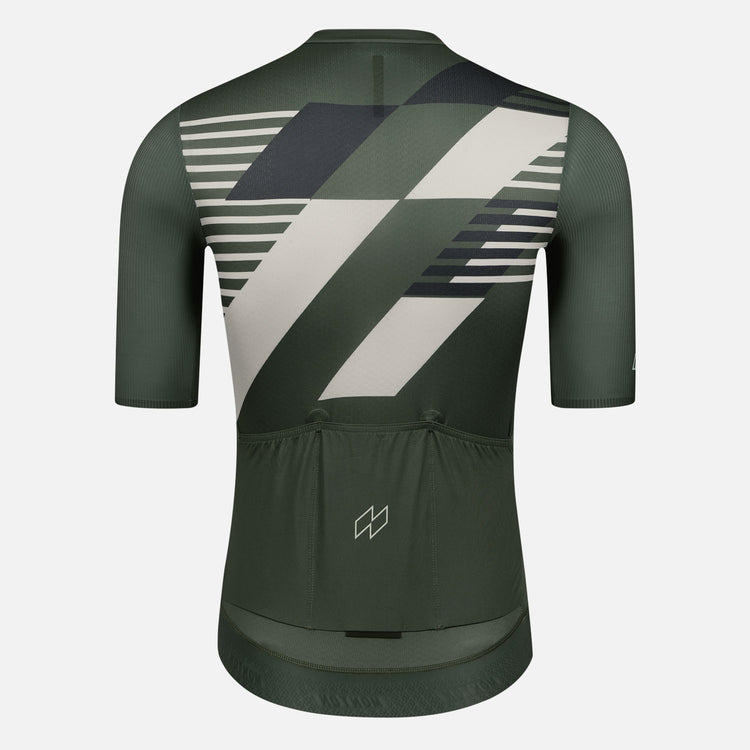 Men's Cycling Jersey U2 Olive Green