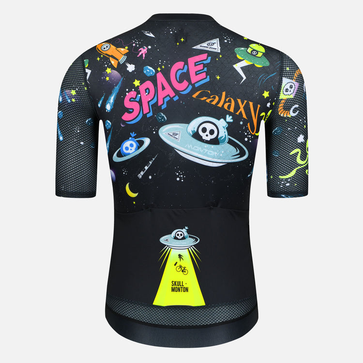 Skull Monton Cycling Jersey Mens Space Galaxy Black