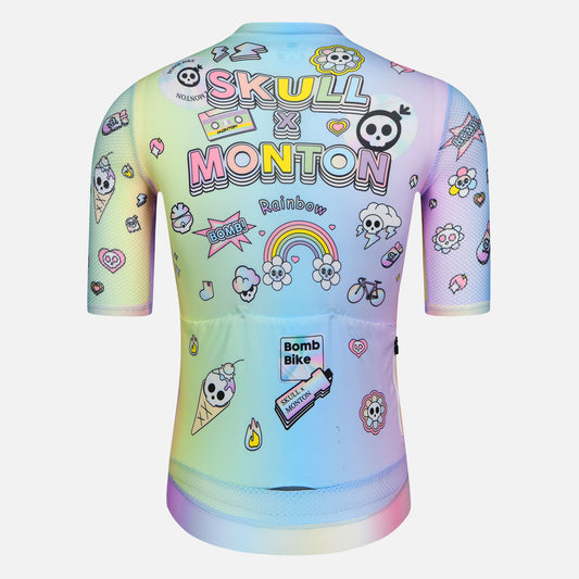 Skull Monton Mens Cycling Jersey Sunset