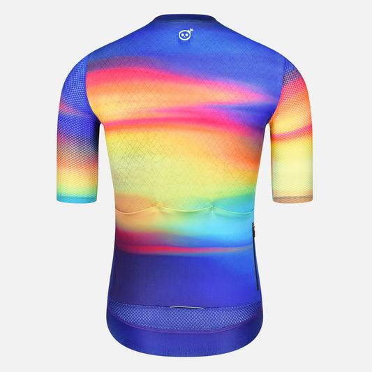 Skull Monton Long Sleeve Cycling Jersey Mens Rainbow Black *