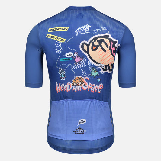 Cycling Jersey Mens LifeStyle Dinosaur II Blue Depths