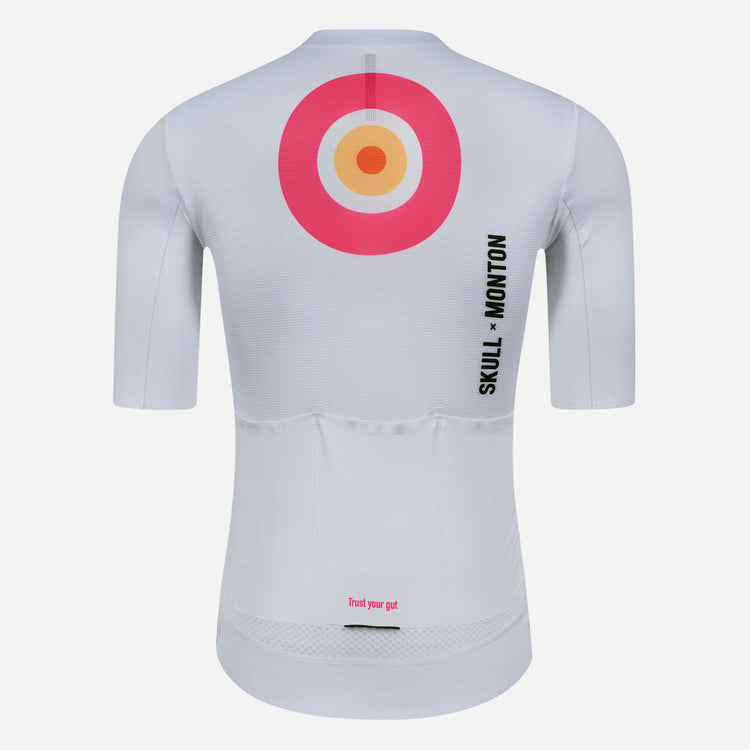 Men's Cycling Jersey Target White