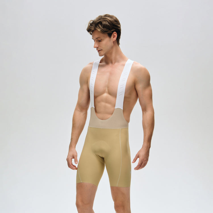 Men's Cycling Bib Shorts 25-Minima Khaki