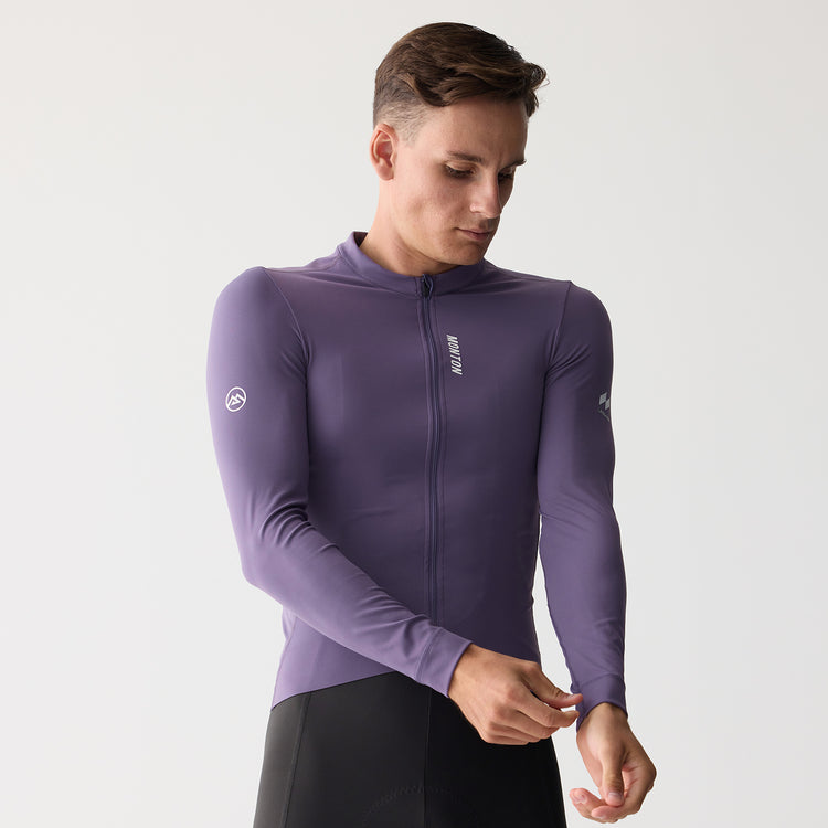 Men's LS Cycling Jersey Reki Heather Purple