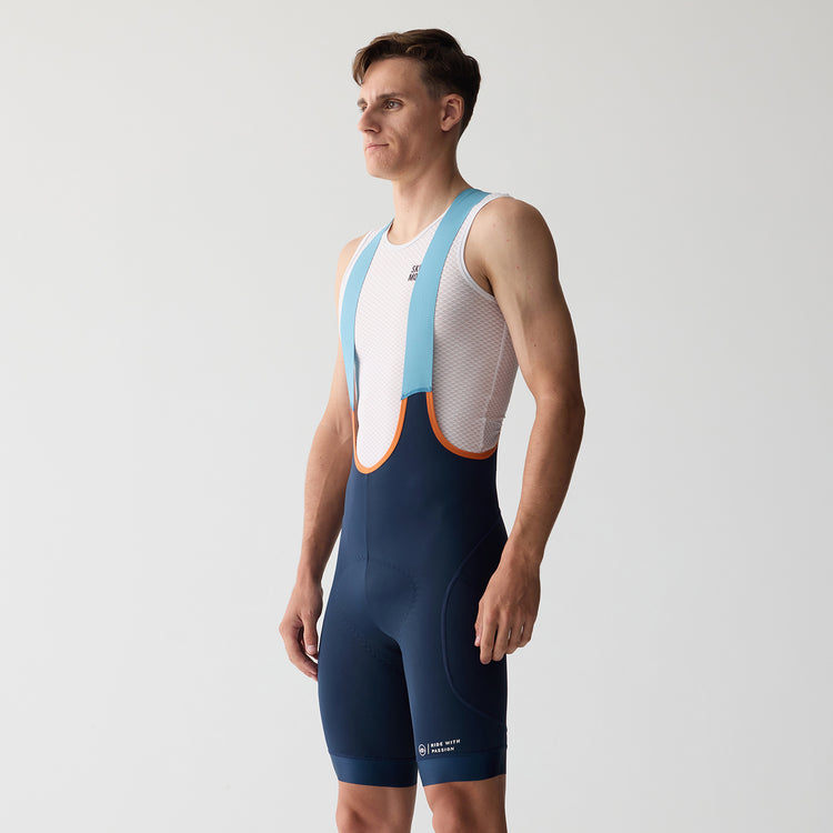 Cycling Bib Shorts Mens Urban+ Traveler Blue