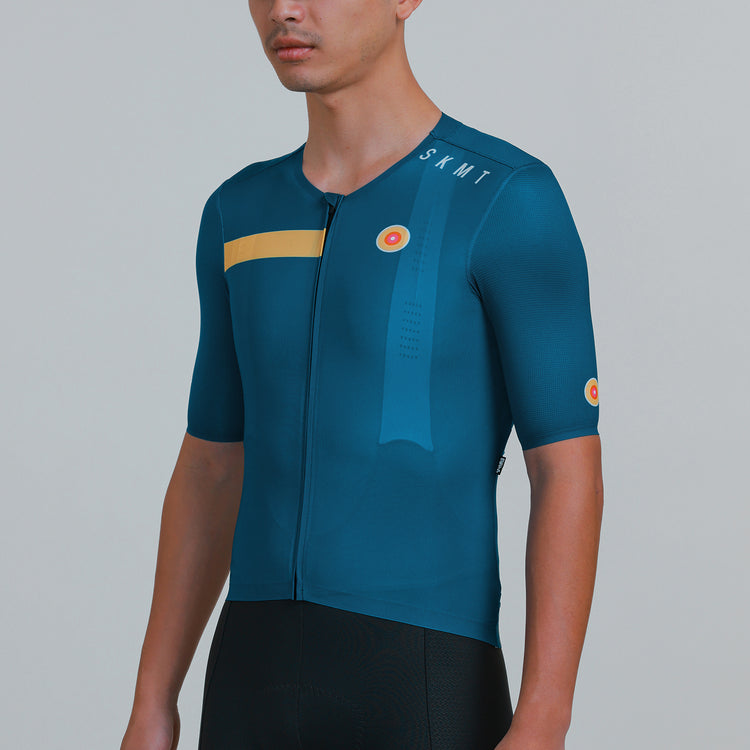 Men's Cycling Jersey Target Blue