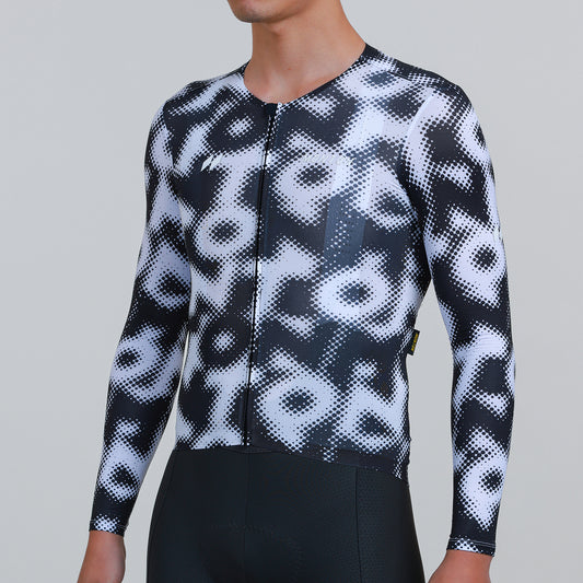 panda long sleeve cycling jersey