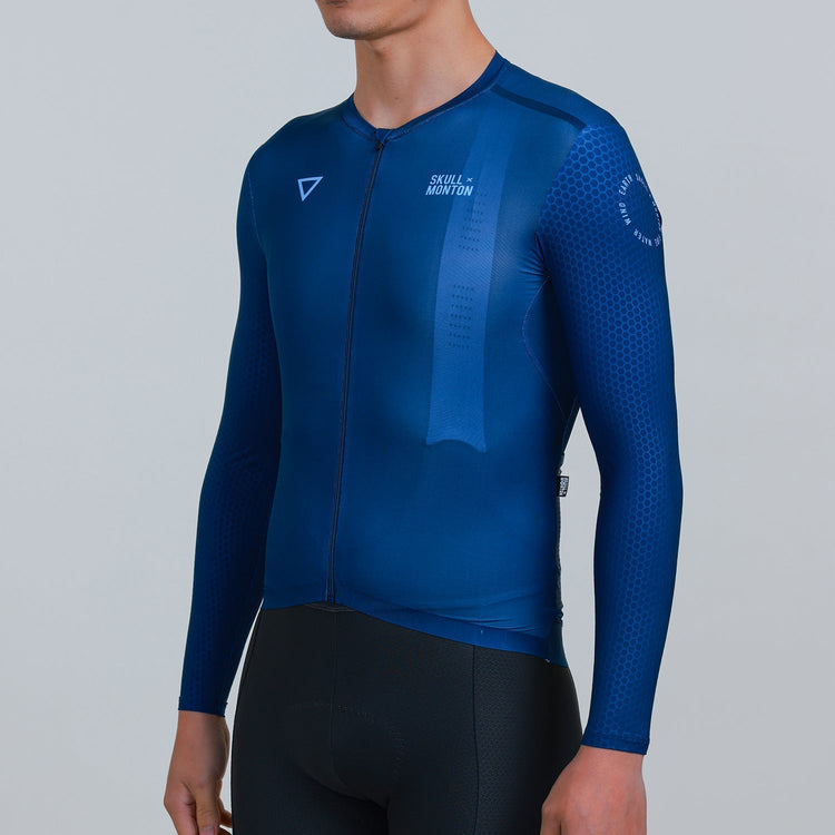 blue cycling clothes men