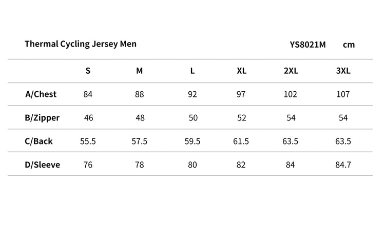 Men's Fleece LS Cycling Jersey Majin White