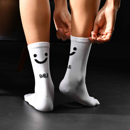 Cycling Socks SMILE WHITE