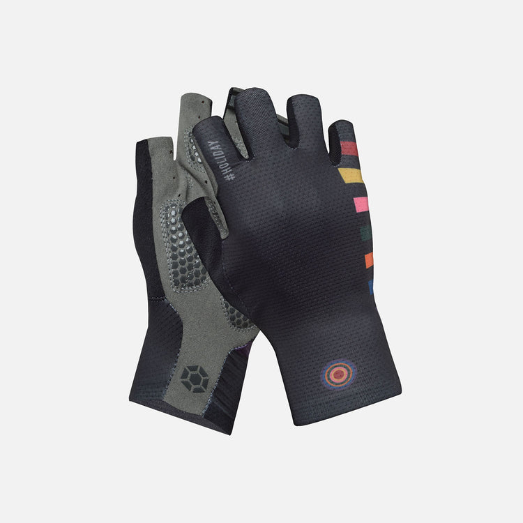 black cycling gloves