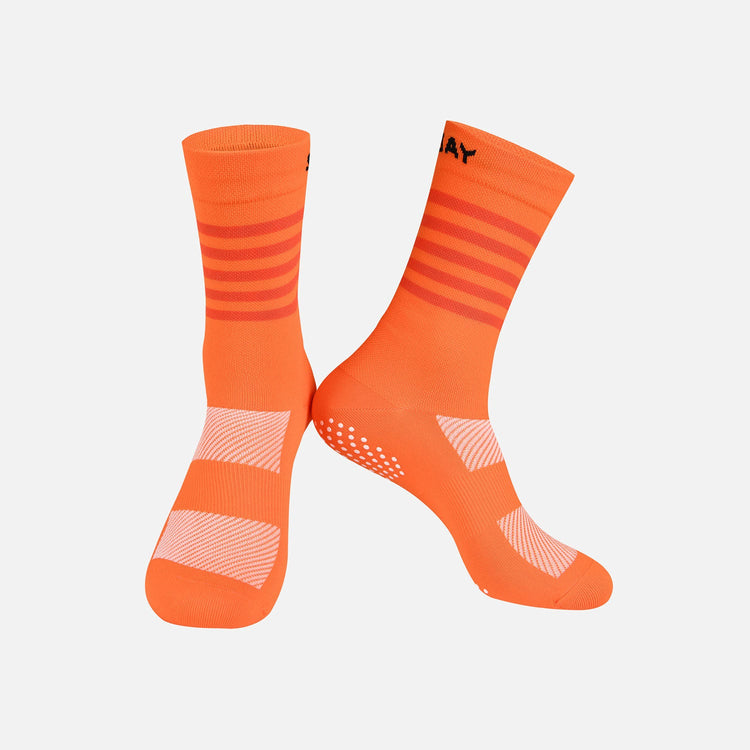 orange cycling socks