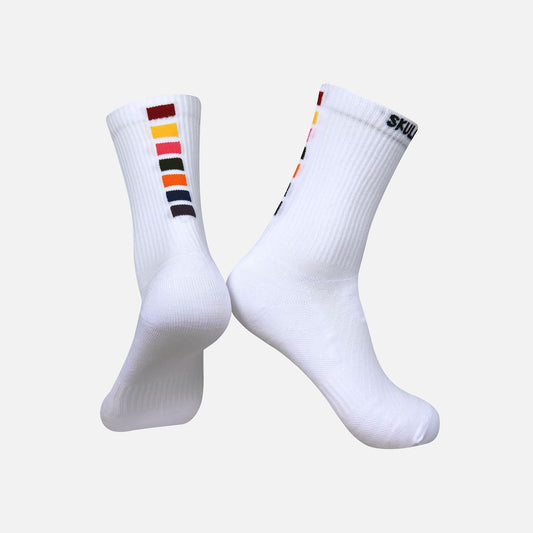 white cycling socks