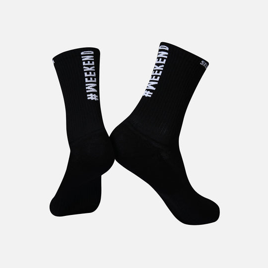 black cycling socks