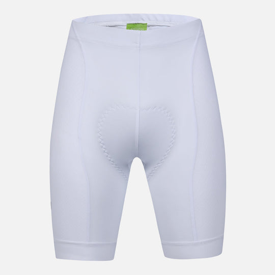 white cycling shorts