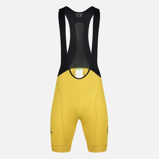 yellow cycling bib shorts