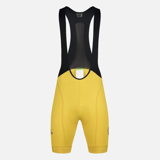 yellow cycling bib shorts