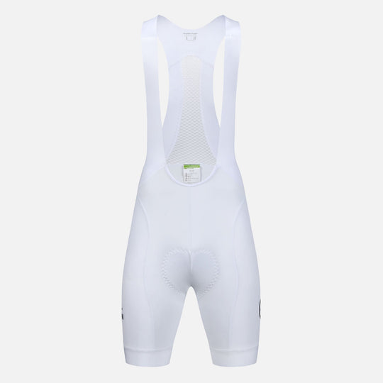 white cycling bib shorts