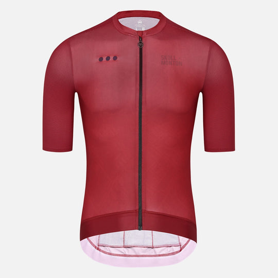 red cycling jersey