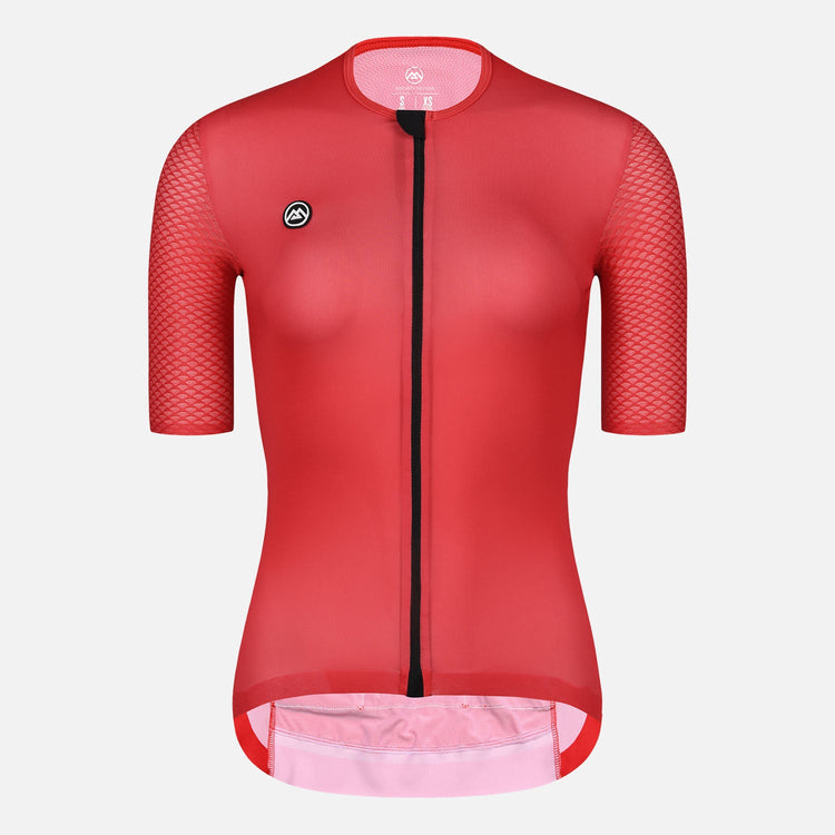 red cycling jersey womens