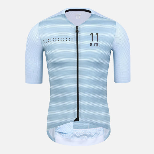 light blue cyling jersey