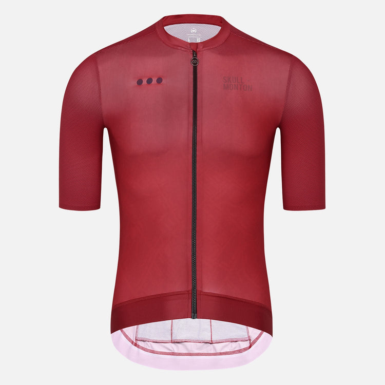 red cycling jersey