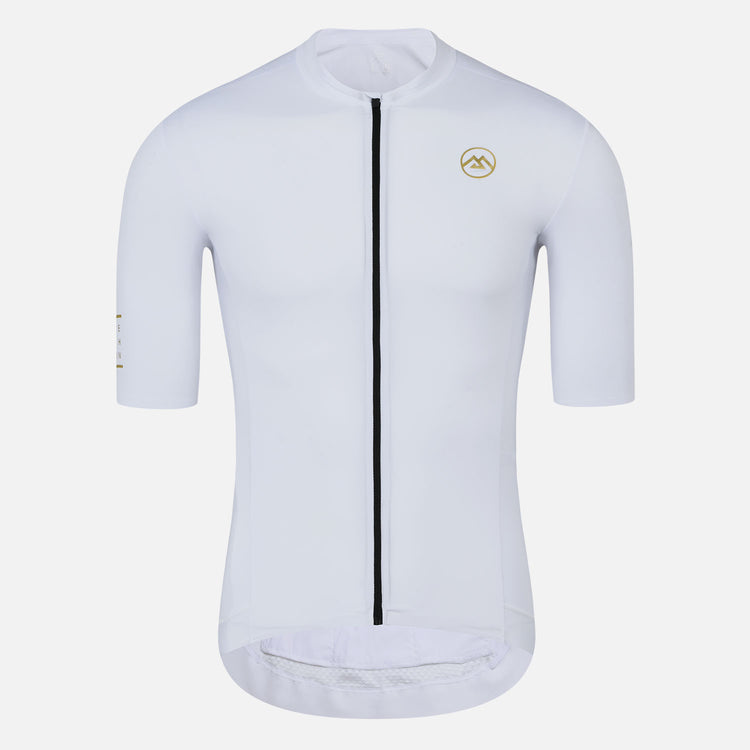 white cycling jersey