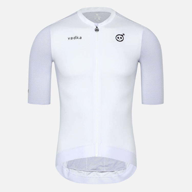 white cycling jersey