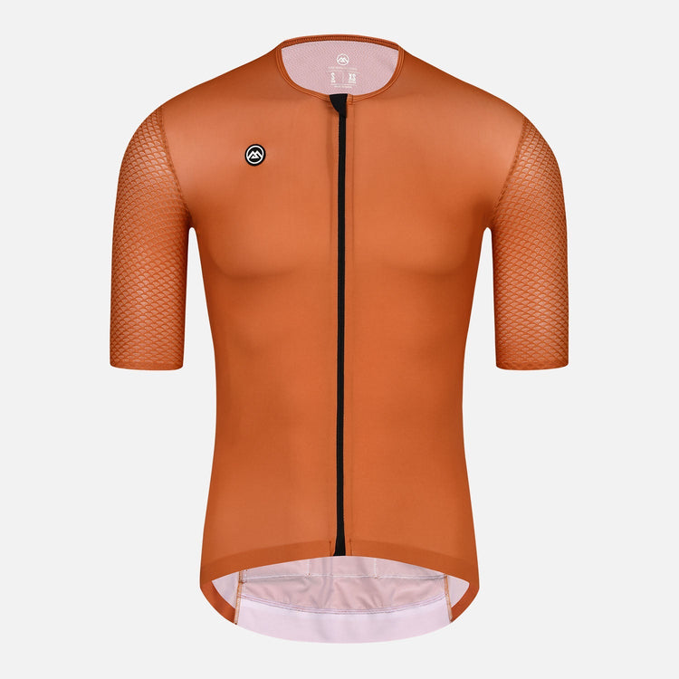 orange cycling jersey