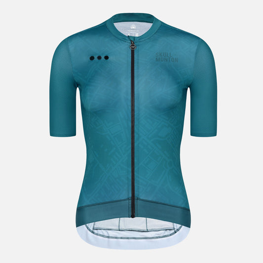 blue cycling jersey womens